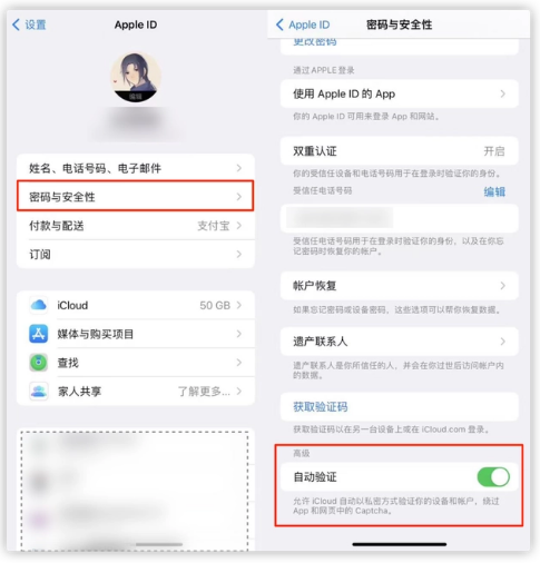 洛宁苹果手机维修分享iOS 16 自动验证功能开启方法 
