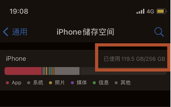 洛宁苹果13维修分享iPhone13如何查看剩余内存 